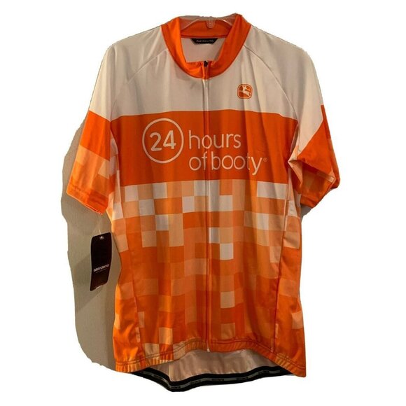 Giordana Cycling Jersey Size XXL Orange 24 Hours Made In Italy - Picture 1 of 8